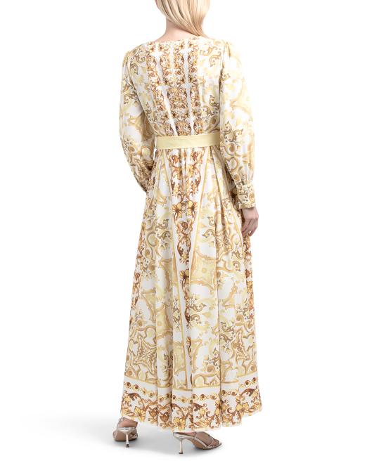 NANCY YANG Brocade Maxi Dress