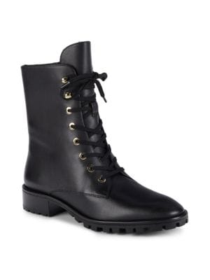 Stuart Weitzman
Laine Leather Combat Boots