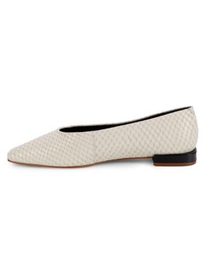 Saks Fifth Avenue
Snake-Embossed Leather Ballet Flats