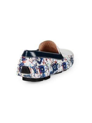 Robert Graham
Welnick Print Leather Driving Loafers