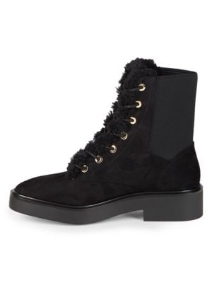 Stuart Weitzman
Henley Chill Suede & Shearling Combat Boots