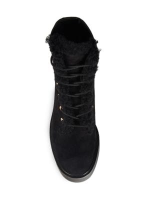 Stuart Weitzman
Henley Chill Suede & Shearling Combat Boots