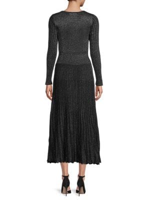 Betsey Johnson
Metallic Pleated Midi A-Line Dress