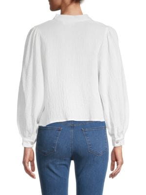 HL Affair
Crinkle Puff-Sleeve Blouse