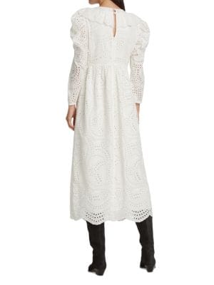 EN SAISON
Long Sleeve Eyelet Midi Dress