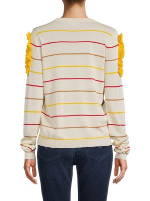 Sonia Rykiel
Ruffle Cut Out Silk Blend Top