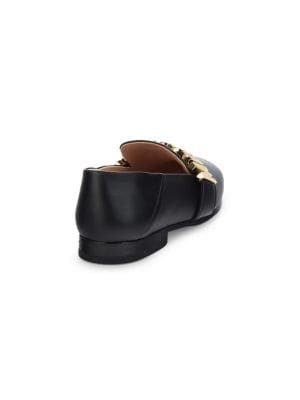 Moschino Couture!
Logo Leather Loafers