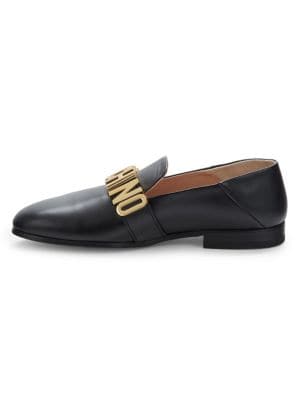 Moschino Couture!
Logo Leather Loafers