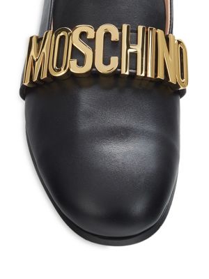 Moschino Couture!
Logo Leather Loafers