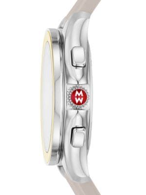 Michele
Cape Two Tone Stainless Steel & 0.05 TCW Clear Topaz Chronograph Watch