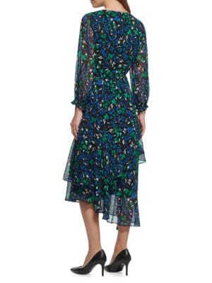 Karl Lagerfeld Paris
Floral Tiered Asymmetric Dress