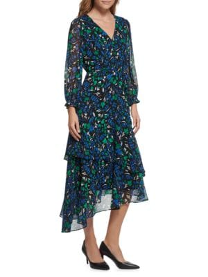 Karl Lagerfeld Paris
Floral Tiered Asymmetric Dress