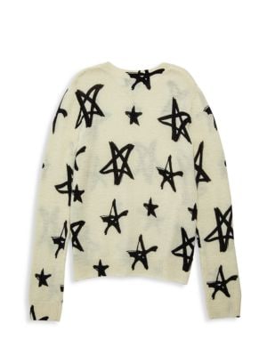 Autumn Cashmere
Girl's Star Merino Wool & Cashmere Sweater
