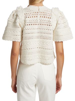 Sea
Darcy Wool-Blend Crochet Top