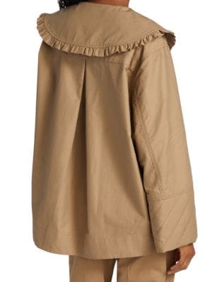 GANNI
Ruffle Trim Puritan Collar Jacket