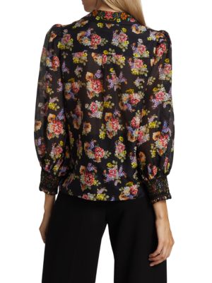 Alice + Olivia
Cosima Smocked Blouse