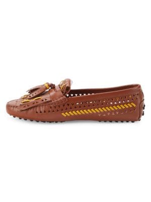 Tod's
Fringe Tassel Leather Driving Loafers