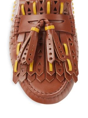 Tod's
Fringe Tassel Leather Driving Loafers