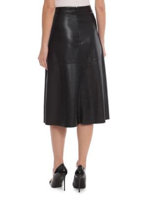Bagatelle
Faux Leather Panelled A Line Midi Skirt