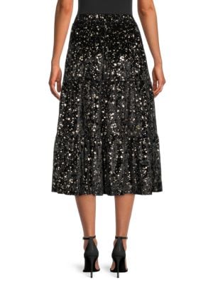 YAL New York
Gold Foil Dotted Skirt