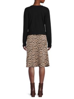 Sam Edelman
Leopard-Print Twofer Dress