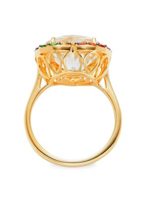 Effy
14K Yellow Goldplated Sterling Silver & Multistone Heart Ring