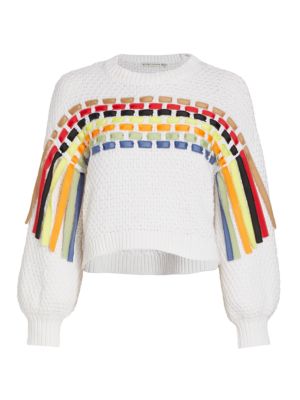 Alice + Olivia
Claudette Woven Ribbon Sweater