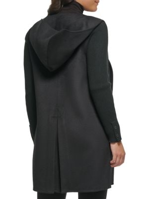 Kenneth Cole
Ribbed Sleeve Hooded Coat