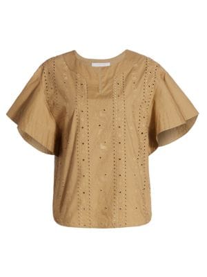 See by Chloé
Ruffle Eyelet Blouse