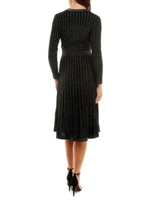 Nicole Miller
Lurex Tie Front A Line Dress