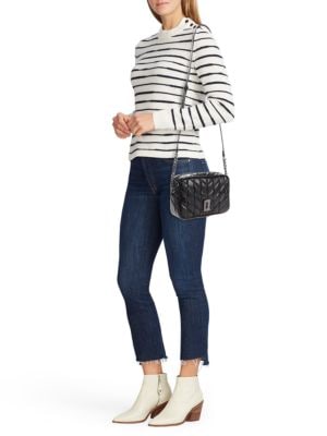 Karl Lagerfeld Paris
Snakeskin Embossed Leather Crossbody Bag