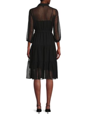 Saks Fifth Avenue
Swiss Dot Tiered Midi Shirtdress