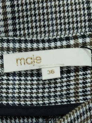 Maje
Maje Houndstooth Culottes Pants In Grey Polyester