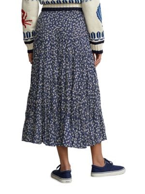 Polo Ralph Lauren
Tiered Floral-Print Midi-Skirt
