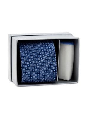 Hickey Freeman
2-Piece Floral Silk Tie & Pocket Square Boxed Set