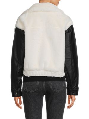 Vintage Havana
Faux Leather & Faux Shearling Jacket
