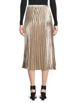 T Tahari
Metallic Accordion Pleated Midi Skirt