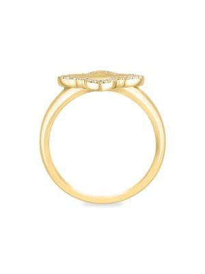 Effy
14K Yellow Gold & 0.12 TCW Diamond Star Ring