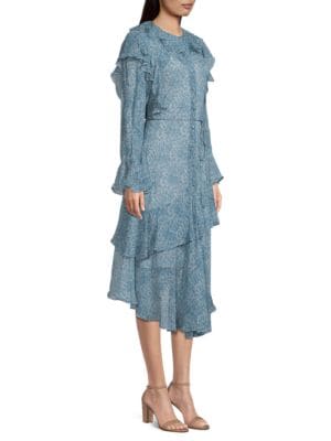 Rebecca Taylor
Floral Chiffon Ruffle Shirtdress