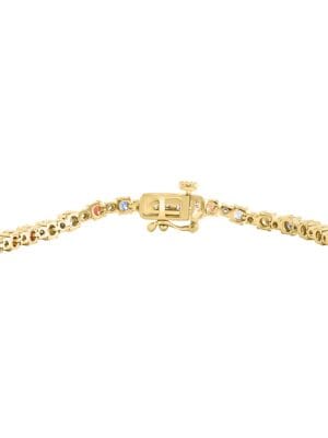 Effy ENY
14K Goldplated Sterling Silver, Sapphire & Diamond Bracelet