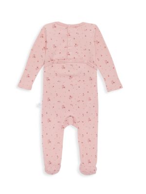 Pouf
Baby Girl's Ribbed Floral Print Footie