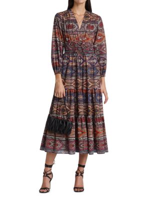 Derek Lam 10 Crosby
Elsa Tiered Printed Midi Dress