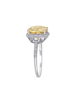 Sonatina
Sterling Silver, Citrine & Diamond Halo Ring