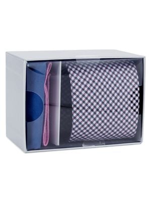 Hickey Freeman
2-Piece Gingham Tie & Pocket Square Gift Set