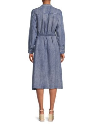YAL New York
Long Sleeve Denim Midi Dress