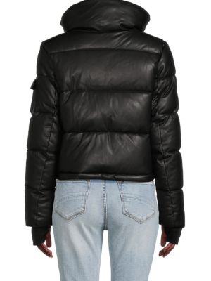 Sam
Faux Leather Crop Puffer Jacket