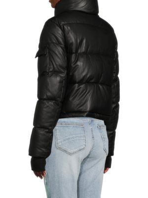 Sam
Faux Leather Crop Puffer Jacket