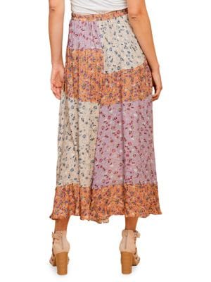 Daniel Rainn
Darling Floral Patchwork Midi Skirt