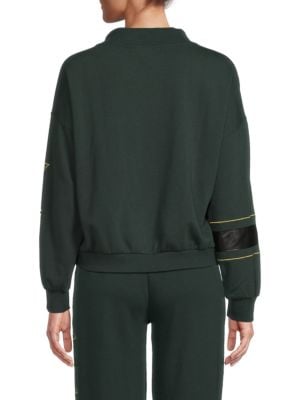 Vintage Havana
Surfwash Faux Leather Appliqué Zip Up Pullover