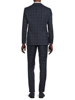 BOSS
H-Huge Slim Fit Plaid Virgin Wool Suit